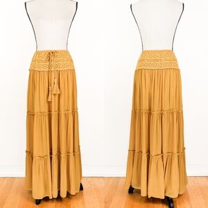 🌞 NWT Tulle and Batiste Chloe Maxi Skirt, Saffron